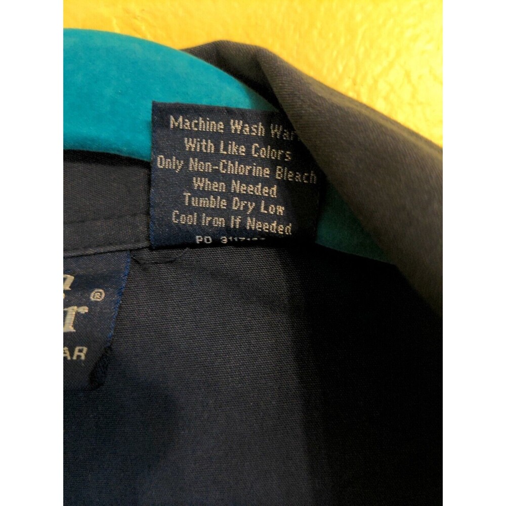Vintage John Blair Jacket Men's Full Zip Collar 80s Blue Pocket Norm XL XLarge - Picture 7 of 9